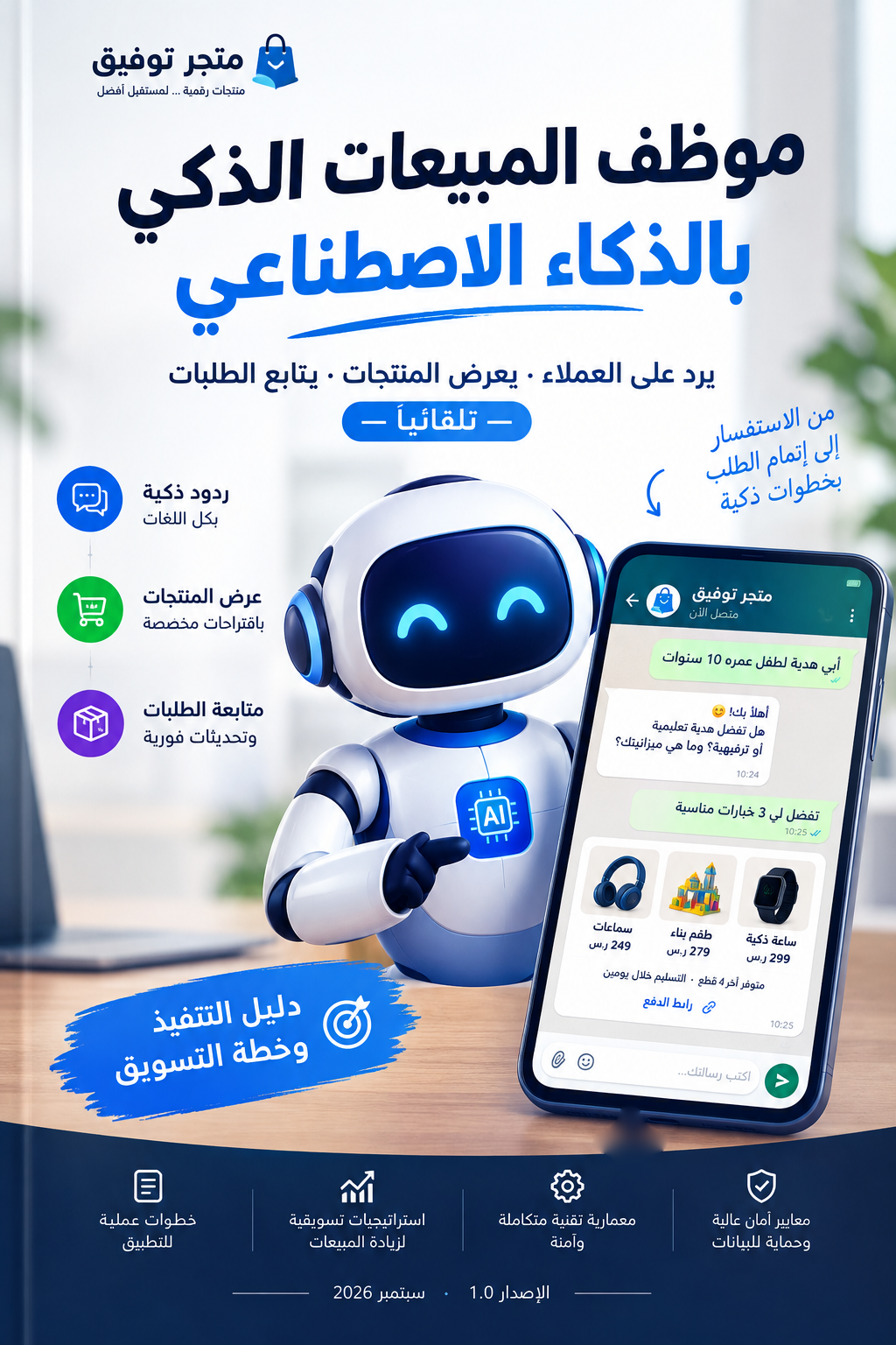 موظف مبيعات الذكي بالذكاء الإصطناعي — قالب إبداعي