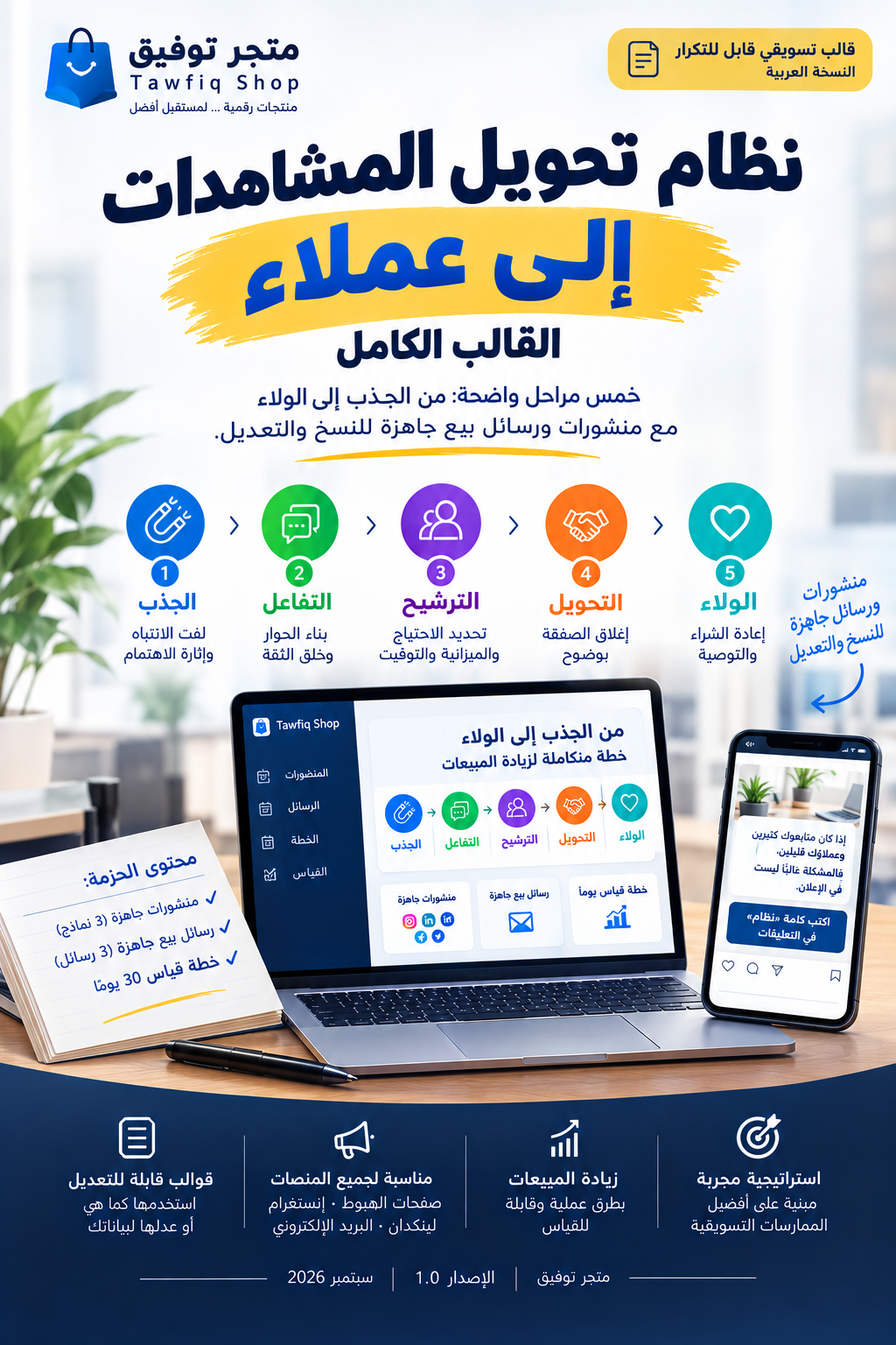 نظام تحويل المشاهدات إلى عملاء — قالب إبداعي